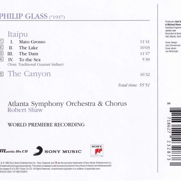 GLASS PHILIP – ITAIPU CD