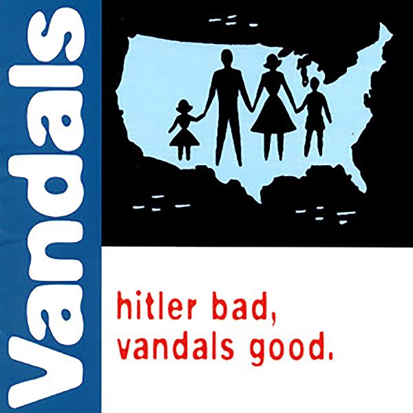 VANDALS – HITLER BAD VANDALS GOOD blue white splatted vinyl LP