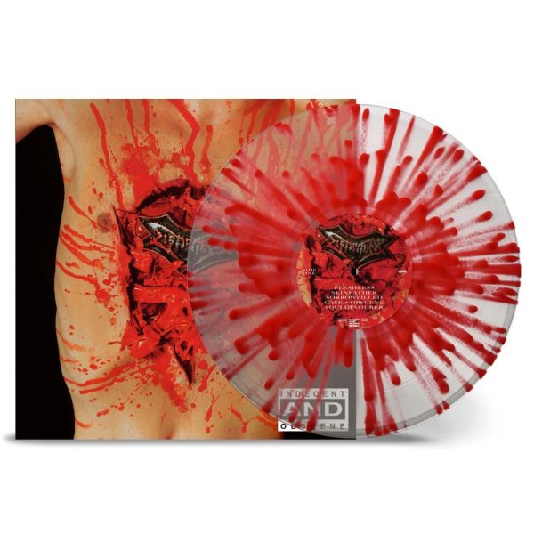 DISMEMBER – INDECENT AND OBSCENE clear/red splatter vinyl LP