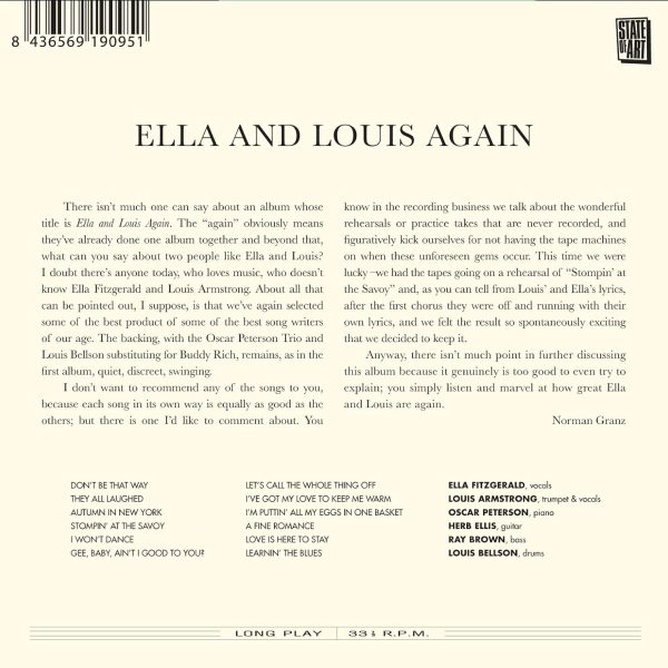 FITZGERALD ELLA/LOUIS ARMSTRONG – ELLA AND LOUIS AGAIN CD