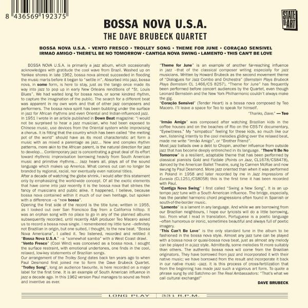 BRUBECK DAVE – BOSSA NOVA U.S.A. CD