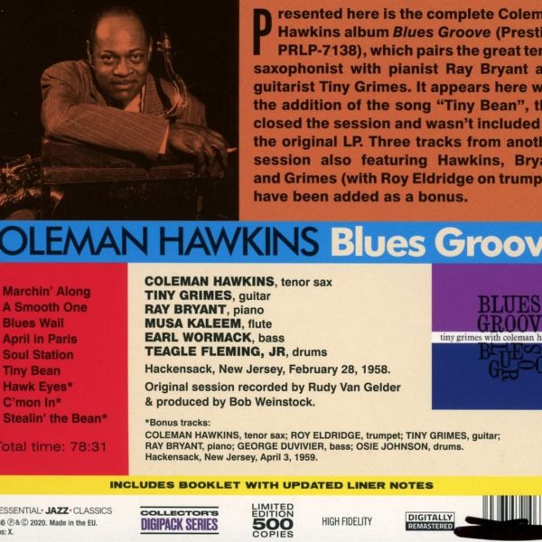 HAWKINS COLEMAN – BLUES GROOVE CD