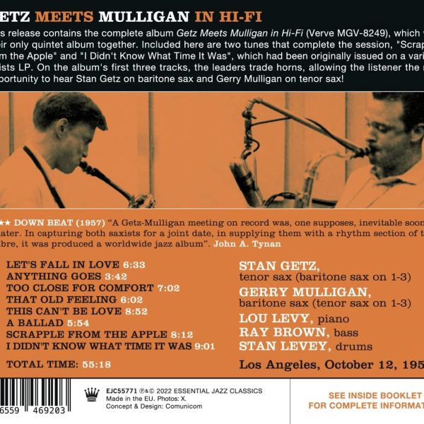 GETZ STAN/GERRY MULLIGAN – GETZ MEETS MULLIGAN IN HI-FI CD