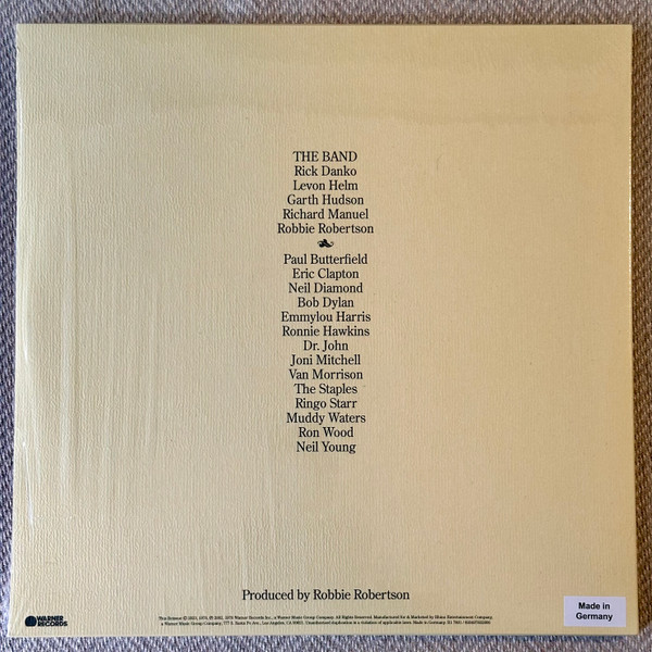 BAND – LAST WALTZ 45th anniversary ltd edition LP3