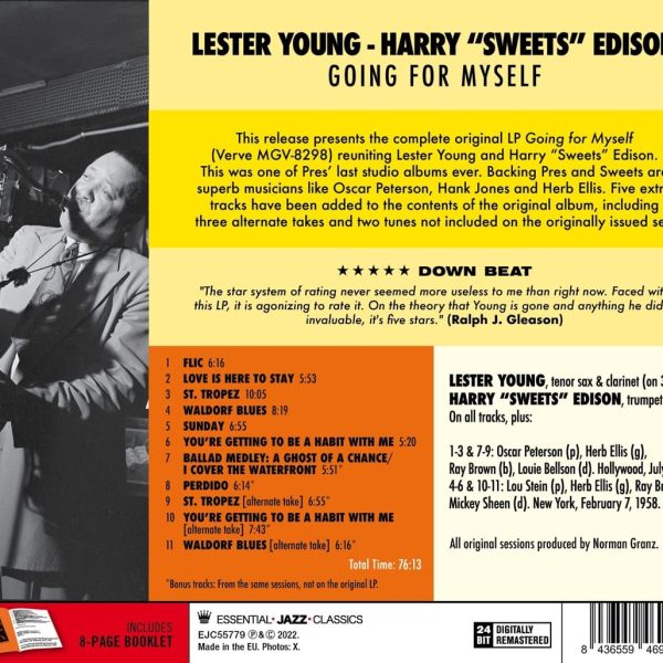 YOUNG LESTER/HARRY EDISON – GOING FOR MYSELF CD