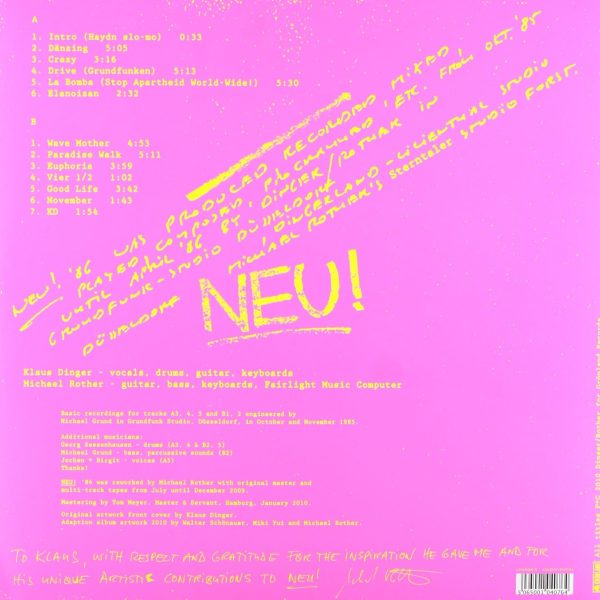 NEU! – NEU! 86 LP