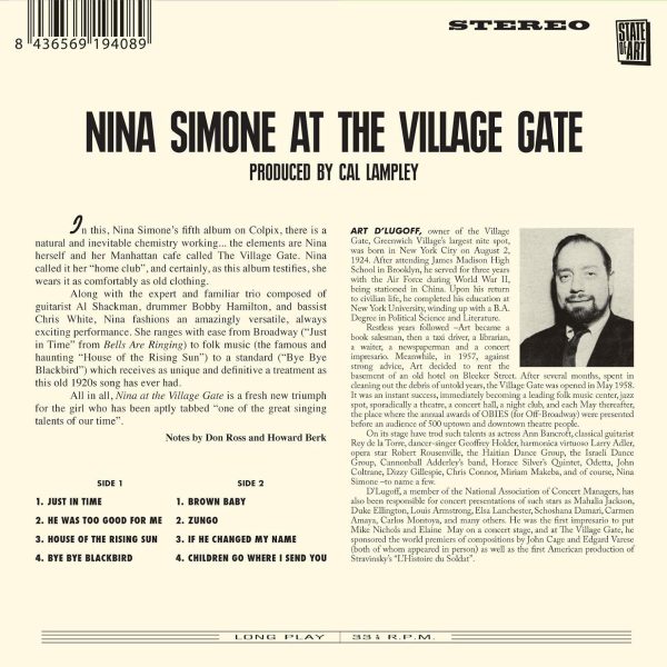 SIMONE NINA – AT THE VILLAGE GATE CD