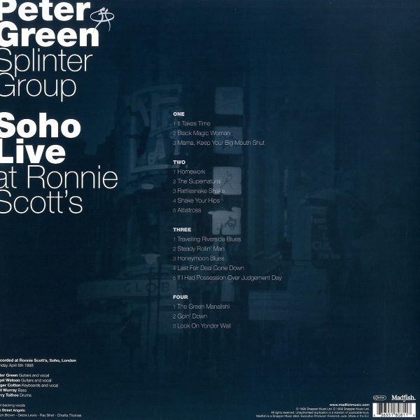 GREEN PETER – SOHO LIVE AT RONNIE SCOTT’S LP2