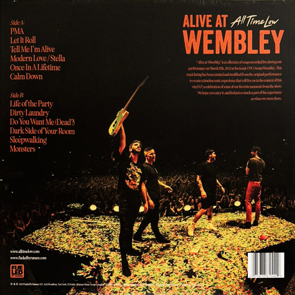 ALL TIME LOW – ALIVE AT WEMBLEY orange vinyl RSD BLACK FRIDAY 2023 LP