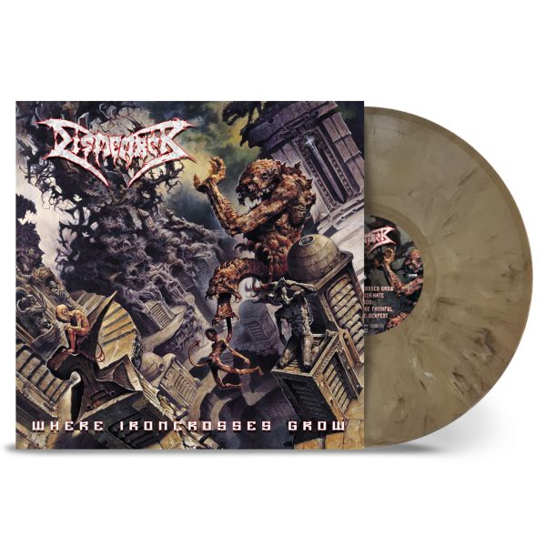 DISMEMBER – WHERE IRONCROSSES GROW sand marbled vinyl LP