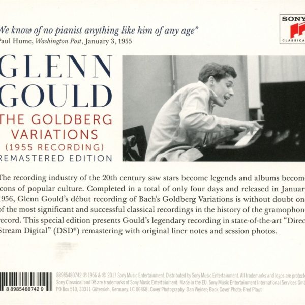 GOULD GLENN – BACH GOLDBERG VARIATION GLENN GOULD CD