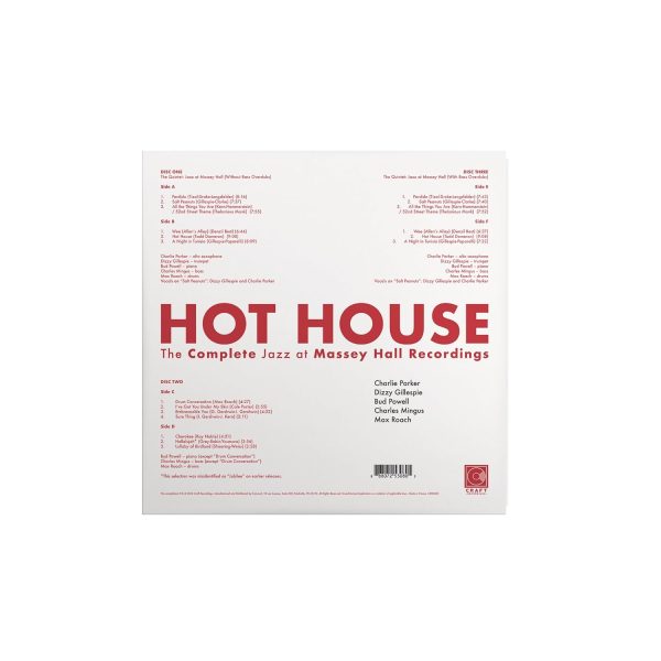 V./A. – HOT HOUSE COMPLETE JAZZ AT MASSEY HALL RECORDINGS LP3