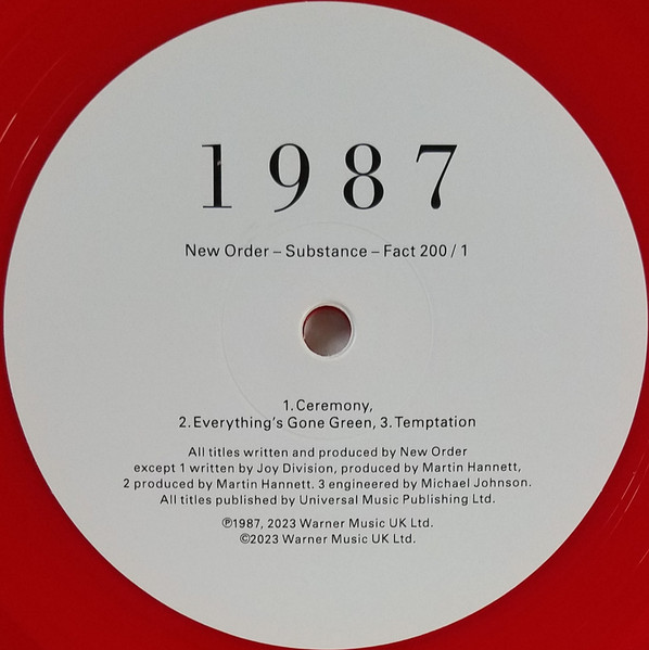 NEW ORDER – SUBSTANCE 1987 red & blue vinyl LP2