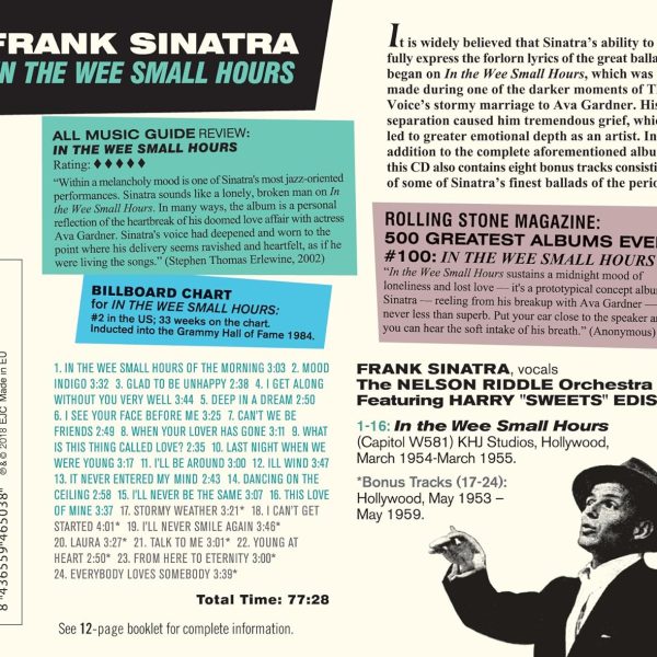 SINATRA FRANK – IN THE WEE SMALL HOURS CD