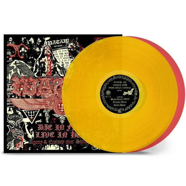 WATAIN – DIE IN FIRE LIVE IN HELL ltd yelliw & red vinyl LP2