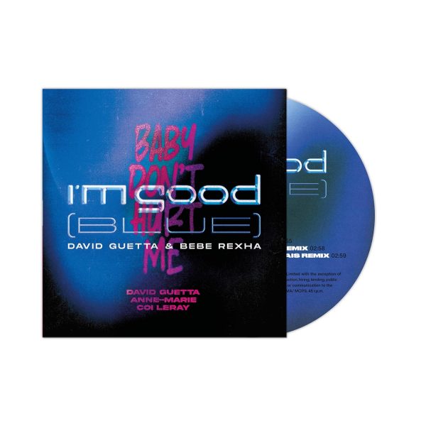 GUETTA DAVID & BEBE REXHA – I’m Good (Blue) / Baby Don’t Hurt Me ltd blue vinyl 12″