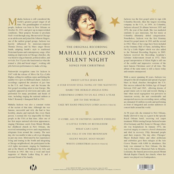 JACKSON MAHALIA – SILENT NIGHT marble vinyl LP