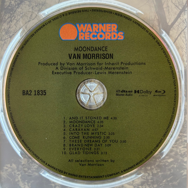 MORRISON VAN – MOONDANCE BRD-A (Blu-ray, Blu-ray Audio, Album, Stereo, Multichannel)