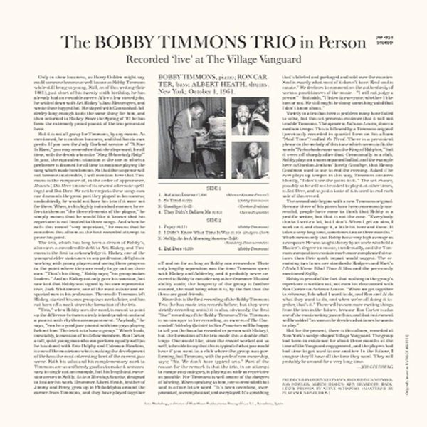 TIMMONS BOBBY – IN PERSON LP