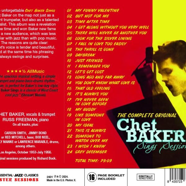 BAKER CHET – COMPLETE ORIGINAL SINGS SESSIONS CD