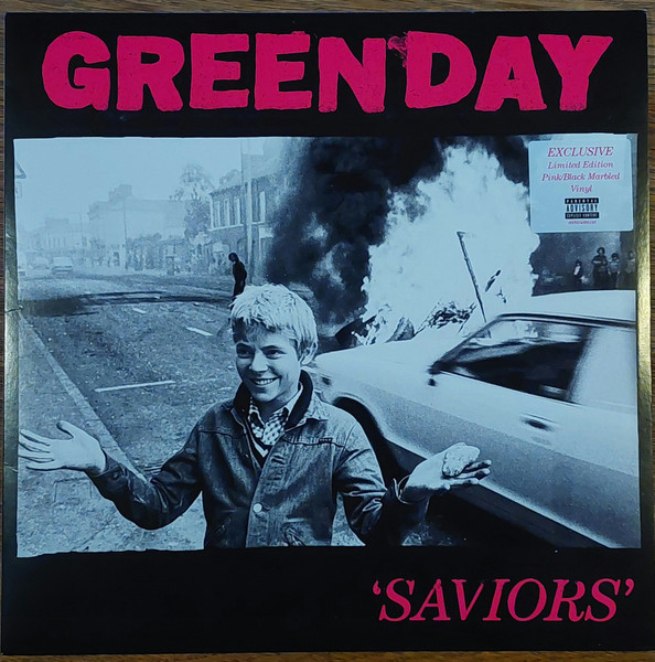 GREEN DAY – SAVIORS pink/black marbled vinyl LP