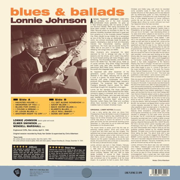 JOHNSON LONNIE – BLUES & BALLADS LP