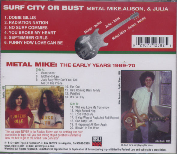 METAL MIKE, ALISON, & JULIA – SURF CITY OR BUST CD