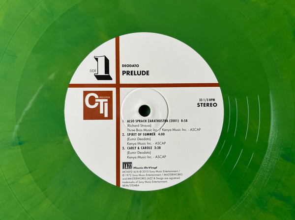 DEODATO – PRELUDE green & yellow marble vinyl LP