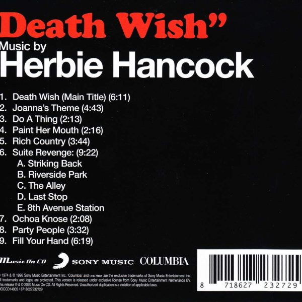 HANCOCK HERBIE – DEATH WISH(SOUNDTRACK) CD