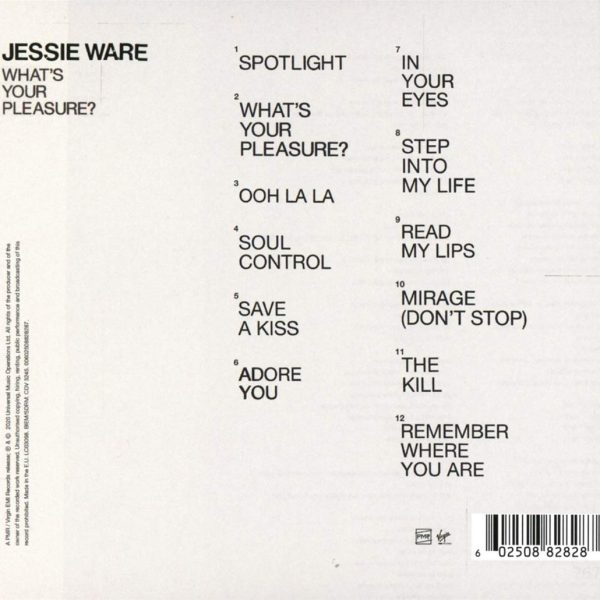 WARE JESSIE – WHAT’S YOUR PLEASURE? CD