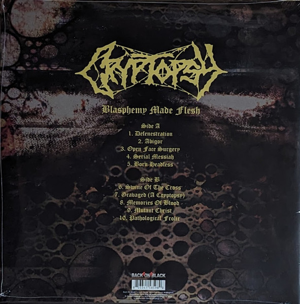 CRYPTOPSY – BLASPHEMY MADE FLESH clear vinyl LP