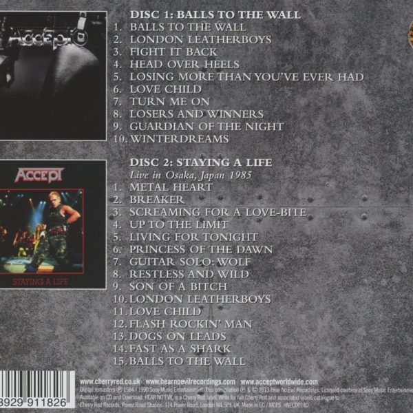 ACCEPT – BALLS TO THE WALL / STAYING A LIFE CD2