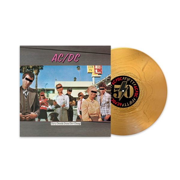 AC/DC – DIRTY DEEDS DONE DIRT CHEAP 50th anniversary gold vinyl LP