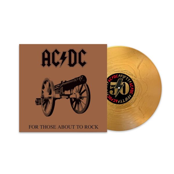 AC/DC – FOR THOSE ABOUT TO ROCK 50th anniversary gold vinyl LP