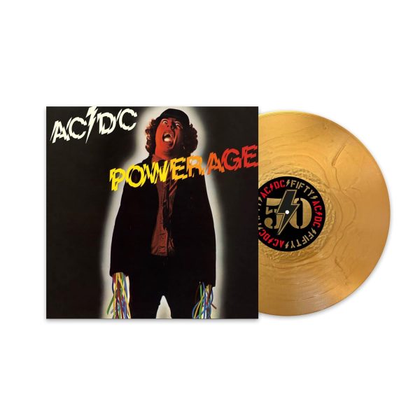 AC/DC – POWERAGE 50th annyversary gold vinyl LP