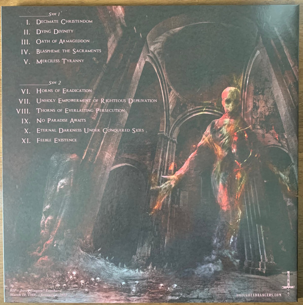 INCANTATION – DECIMATE CHRISTENDOM ltd clear vinyl LP