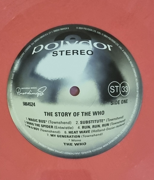 WHO – STORY OF THE WHO RSD 2024 coloured vinyl LP2