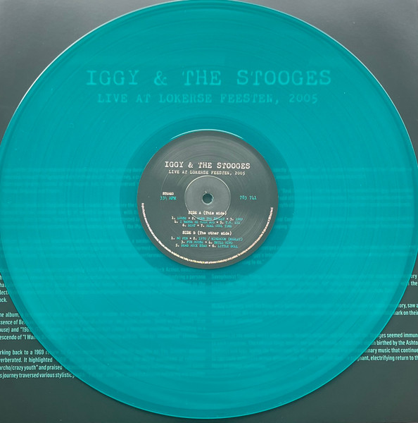 IGGY & THE STOOGES – LIVE AT LOKERSE FEESTEN RSD 2024 translucent blue vinyl LP