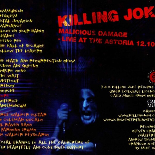 KILLING JOKE – MALICIOUS DAMAGE: LIVE AT THE ASTORIA CD2