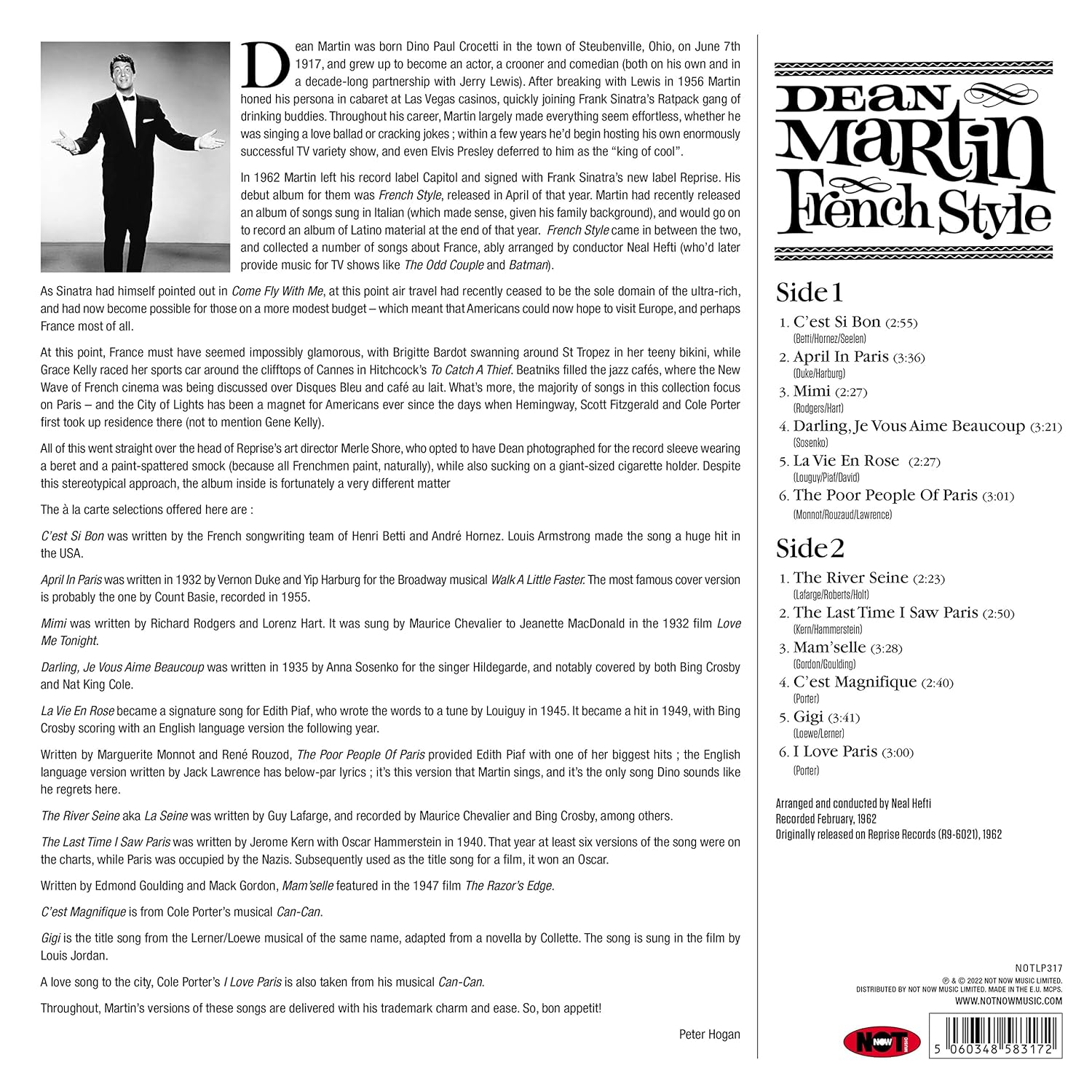 MARTIN DEAN – FRENCH STYLE colored vinyl LP