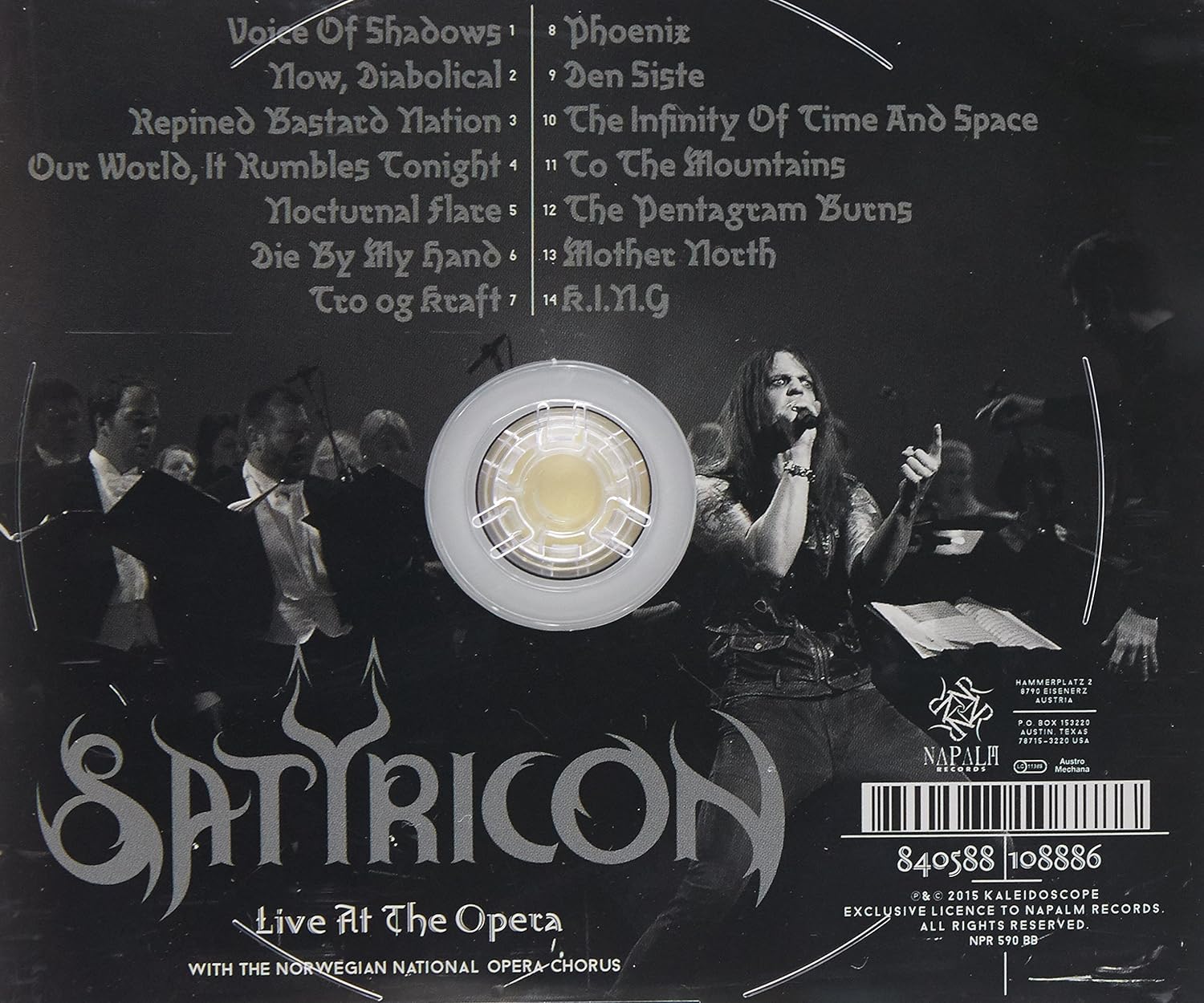 SATYRICON – LIVE AT THE OPERA CD + DVD