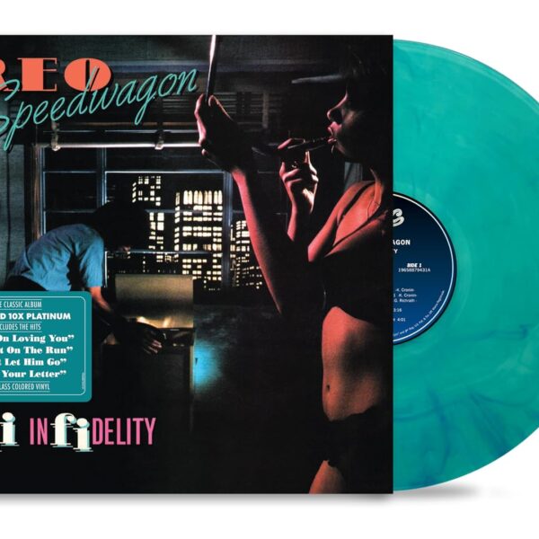 REO SPEEDWAGON – HI INFIDELITY sea glass coloured vinyl LP