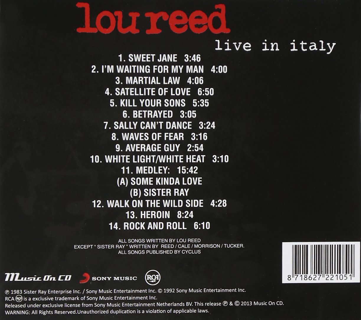 REED LOU – LIVE IN ITALY CD