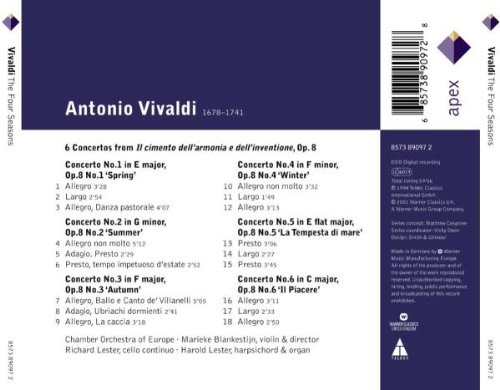 VIVALDI/BLANSKETIJN – FOUR SEASONS CD