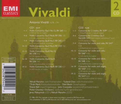 VIVALDI/MENUHIN – VIOLIN CONCERTOS CD2