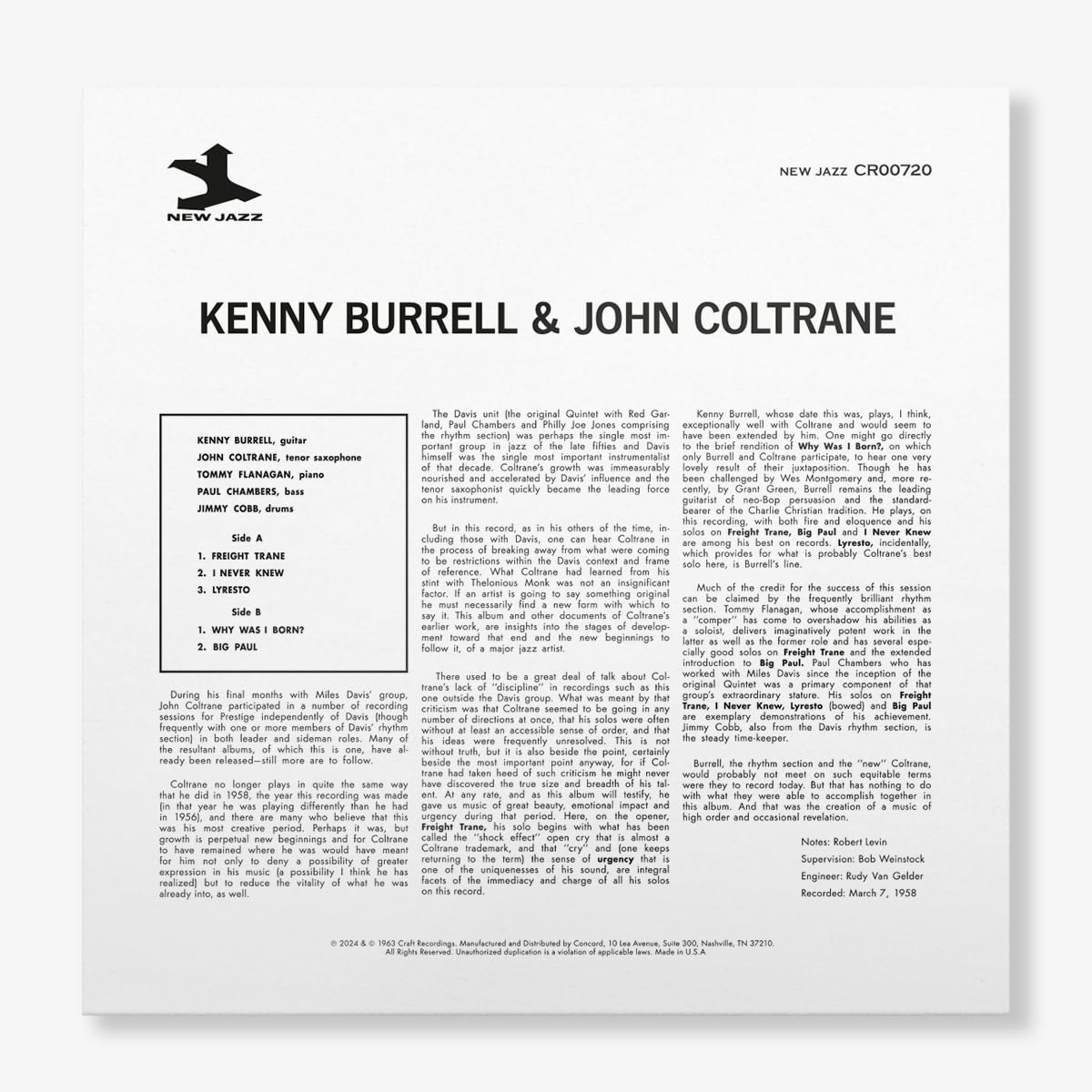 BURRELL KENNY & JOHN COLTRANE – KENNY BURRELL & JOHN COLTRANE LP
