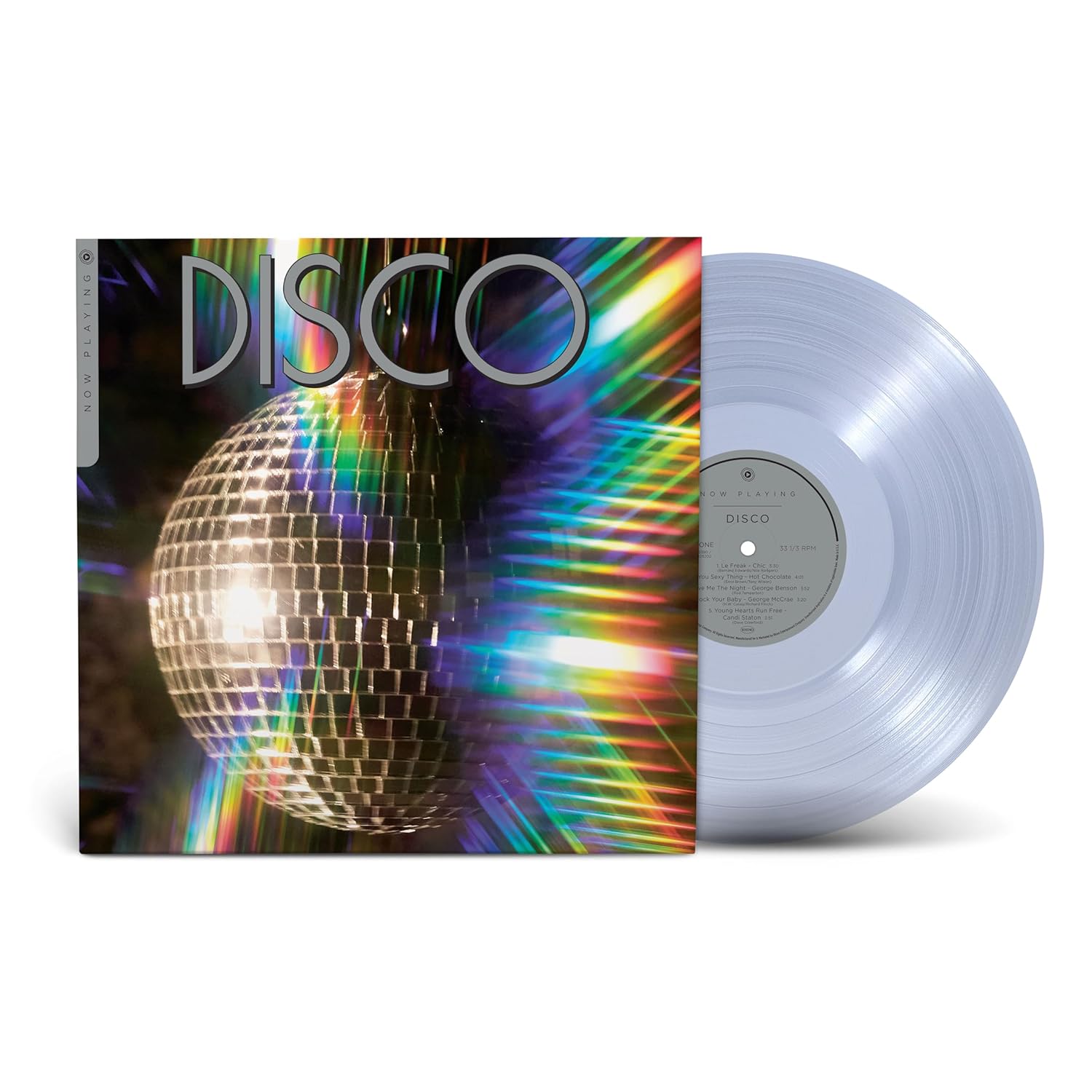V./A. – DISCO NOW PLAYING glitter ball clear vinyl LP