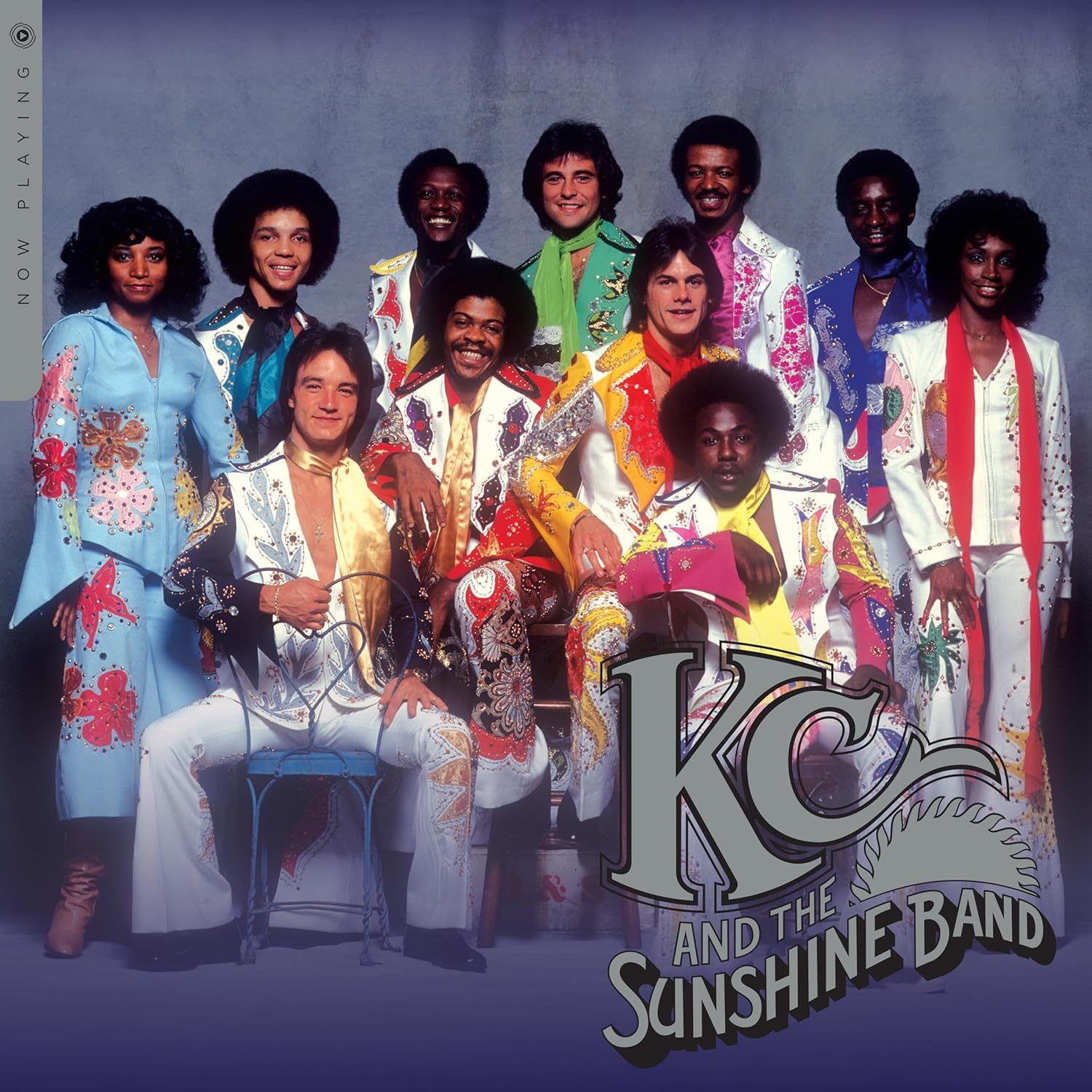 KC & THE SUNSHINE BAND – NOW PLAYING glitter ball clear vinyl LP