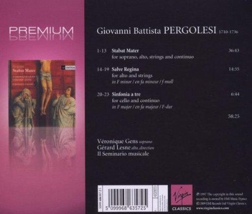 PERGOLESI/LESNE – STABAT MATER CD