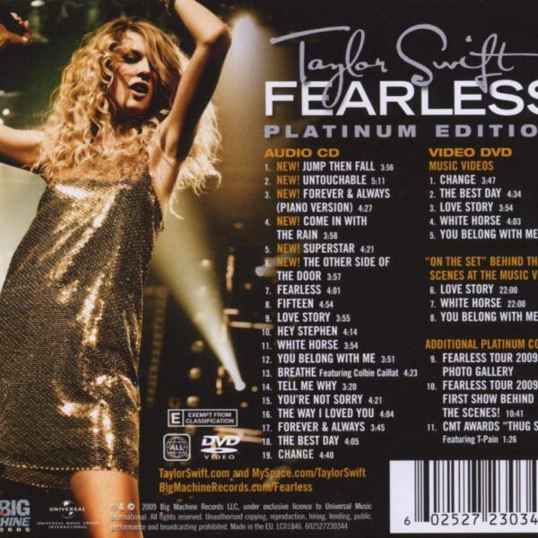 SWIFT TAYLOR – FEARLESS (platinum edition)